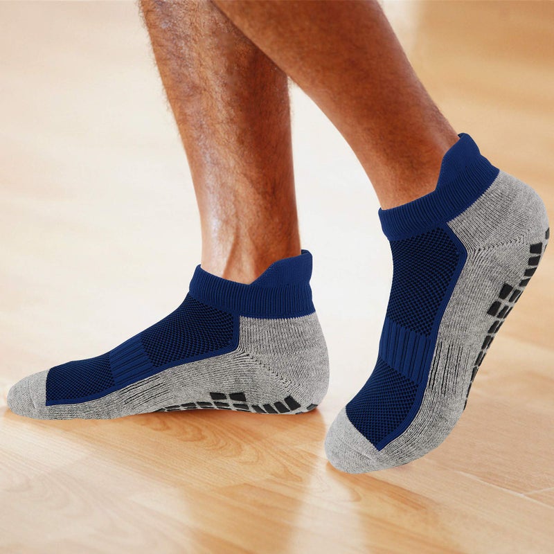 JHM No Show Short Cut Low Cut Anti Slip Non Slip,Non Skid Slipper Hospital,Sport,Athletic Socks with grips - Image 4